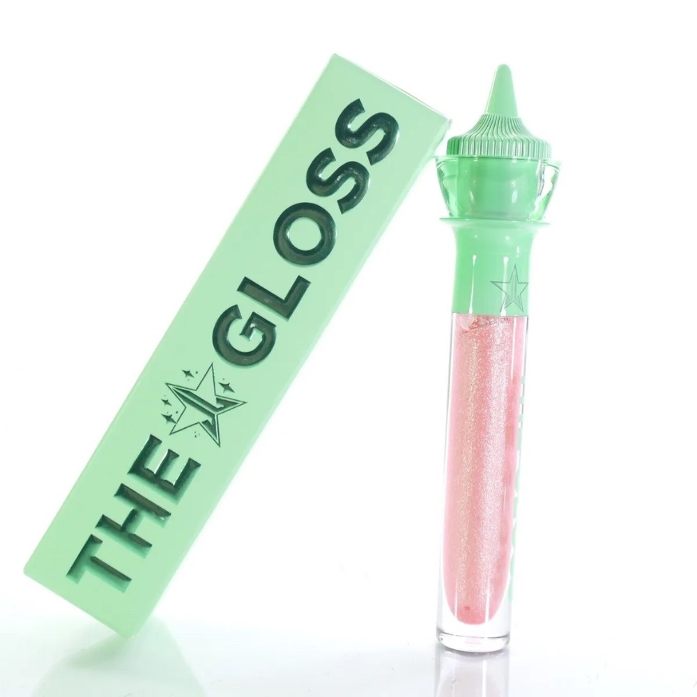 Jeffree Star Cosmetics The Lip Gloss Peach Price Tag Shimmer Glitter NOB